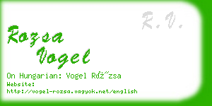 rozsa vogel business card